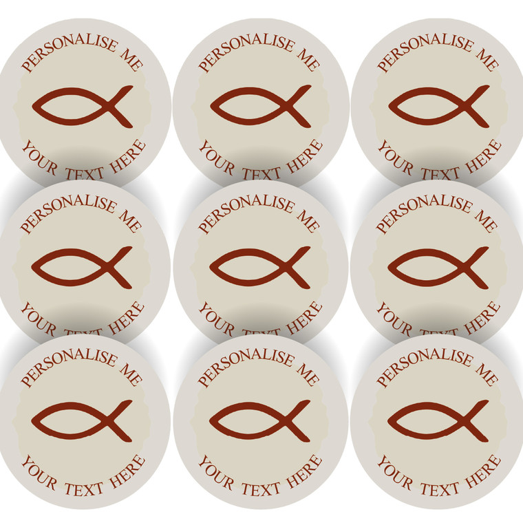 144 Fish Personalised 30mm Reward Stickers for School Teachers