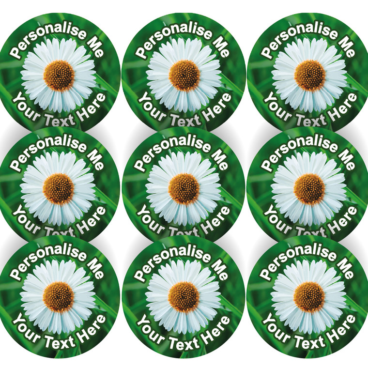 144 Daisy Personalised 30mm Reward Stickers for School Teachers