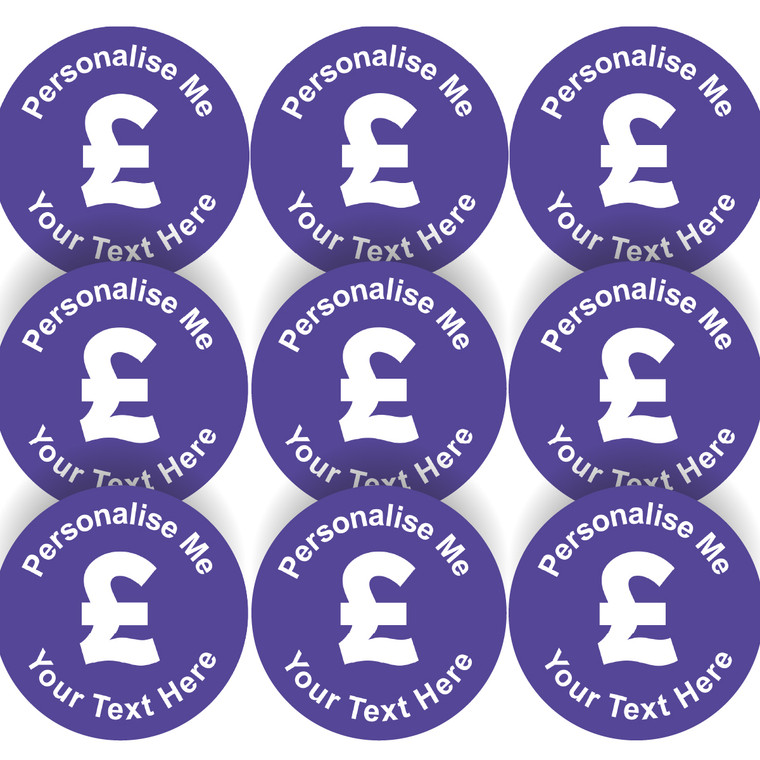 144 Pound Sterling GBP Personalised 30mm Reward Stickers for School Teachers