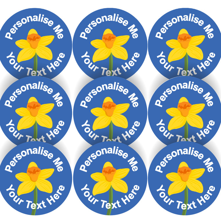 Sticker Stocker 144 Daffodil Themed Personalised 30mm Reward Stickers for School Teachers, Parents and Nursery