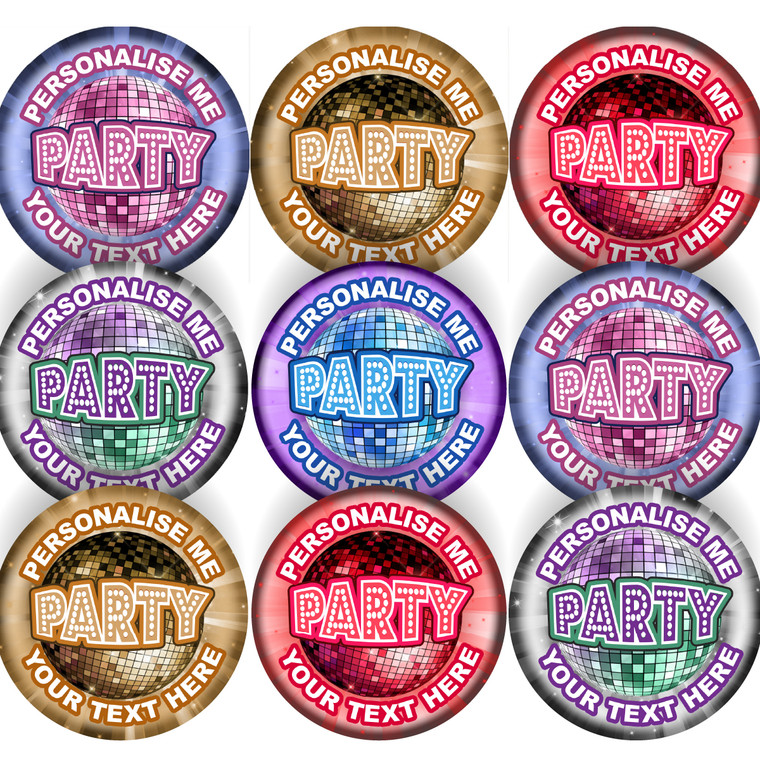 Sticker Stocker 144 Disco Party Themed Personalised 30mm Reward Stickers for School Teachers, Parents and Nursery