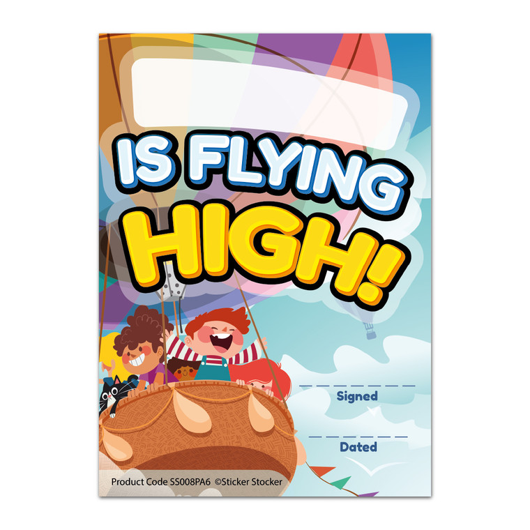 Sticker Stocker - A6 Praise Note Pad 100 Sheet Incentive Chart Rewards - Flying High