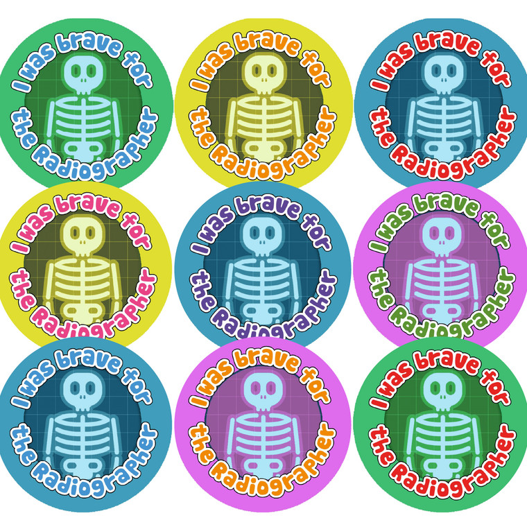 Sticker Stocker - 144 Brave for the Radiographer 30mm Reward Stickers for Nurses, Doctors or Dentists