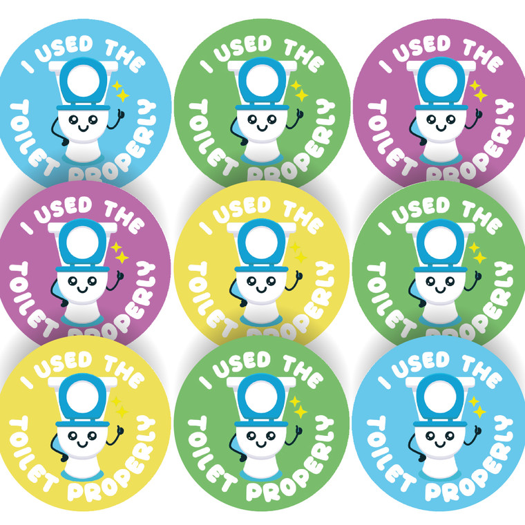 Sticker Stocker 144 I used the toilet properly 30mm Potty Training Reward Stickers for Teachers or Parents