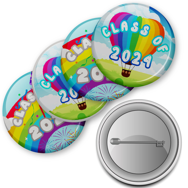 20 Class Of... End of School Badges 38mm (Pack of 20 Pin Badges - 38mm) School Leavers End Of School Year