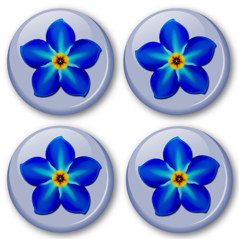 Forget Me Not Alzheimer's Awareness Badge 38mm (Pack of 20 Pin Badges - 38mm)
