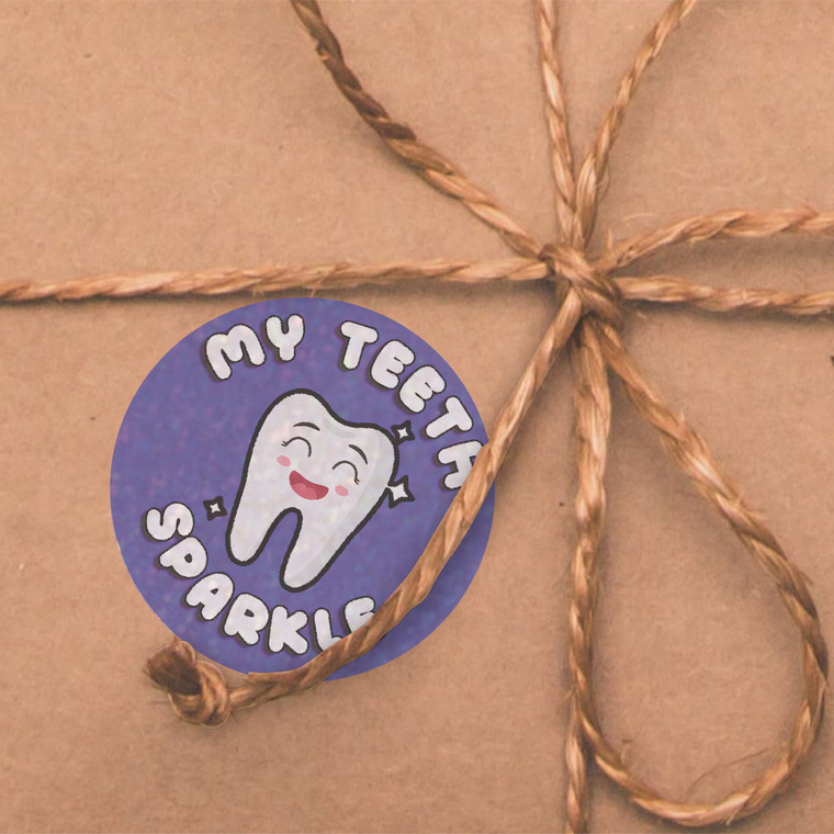 144 My Teeth Sparkle Stickers 30mm + 90 Free Sparkle Smiles Reward Stickers for Teachers, Parents and Schools