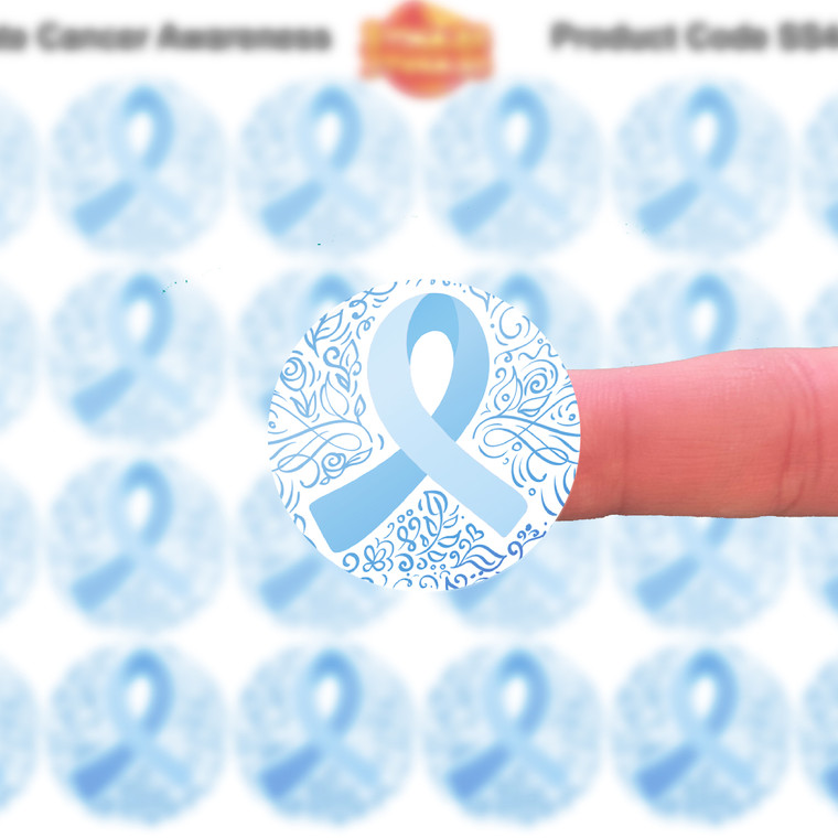 144 Prostate Cancer Awareness 30mm Stickers for Support, Awareness