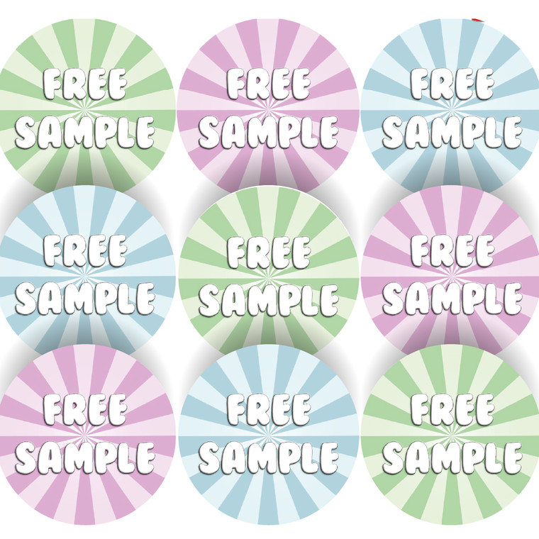 144 Free Sample 30mm Glossy Stickers Product Gift Packaging Seal Labels
