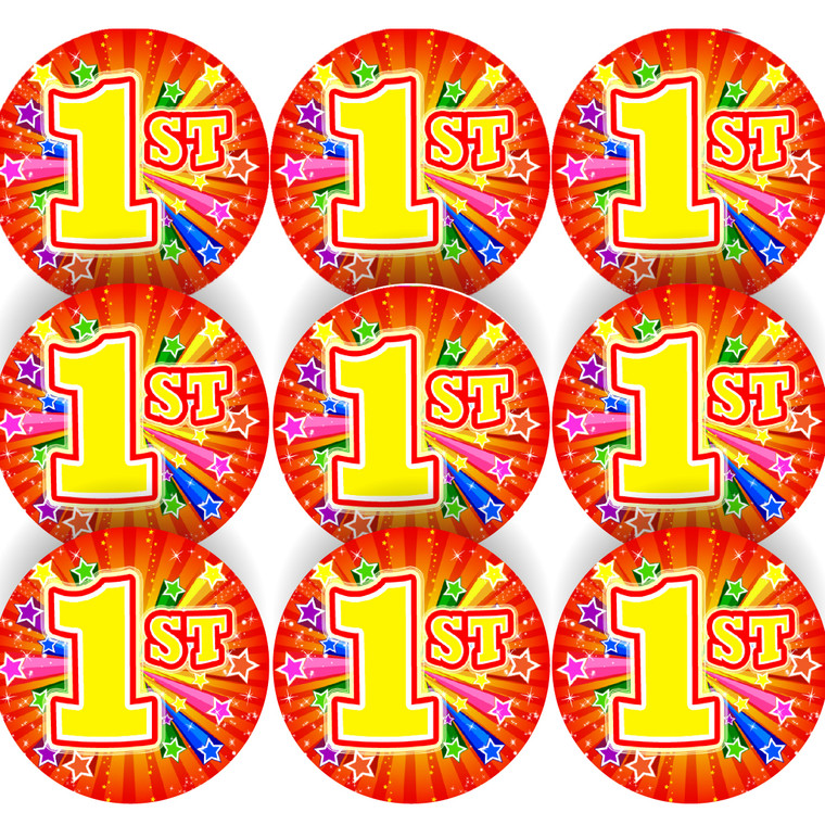 Sticker Stocker 144 1st place Sports Day Star 30 mm Reward Stickers for Teachers, Parents and Schools