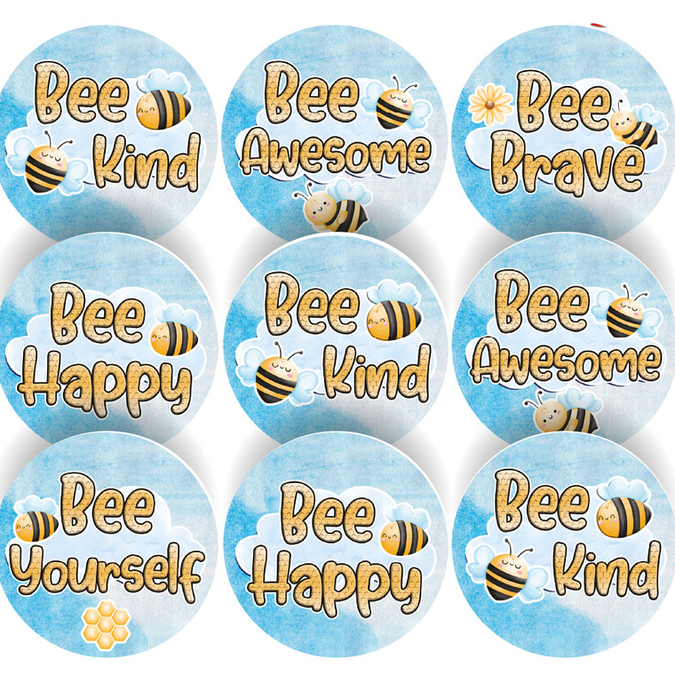 144 Bee Affirmations Reward Stickers 30mm Positivity Reward Stickers for Teachers or Parents
