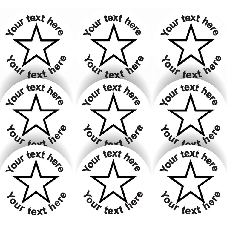 Sticker Stocker 144 Personalised Simple Star 30mm Reward Stickers for School Teachers, Parents and Nursery