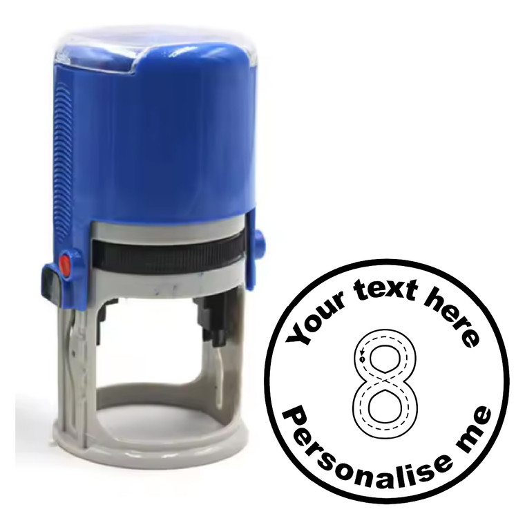 Sticker Stocker - Personalised Stamp Number Formation 30mm Self inking stamper for School Teachers, Parents and Nursery