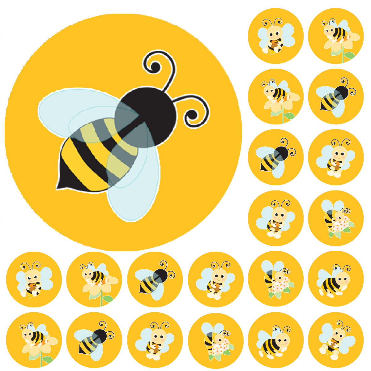 900 buzzing bees 10mm spots reward stickers sticker stocker