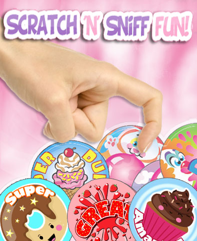 Scratch n Sniff stickers