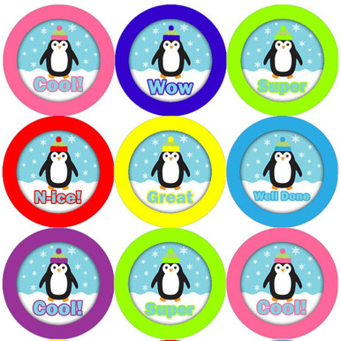 144 Proud Penguins Teacher Reward Stickers - Large - Sticker Stocker