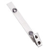2110-1150 Clear Mylar 2-Hole Badge Clips - 4'' (100 per pack)