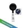 1.25" Badge Reel Swivel Clip with Clear Strap (50 Pack)