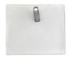 Clear Vinyl Horizontal Clip-On Badge Holder 4.25" x 3.5" (100 pack)