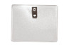 Clear Vinyl Horizontal Badge Holder with 2-Hole Clip 3.94" x 3.03" (100 Pack)