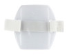 Clear Vinyl Vertical Arm Band Badge Holder with White Strap, 2.75" x 3.8" (25 Pack)