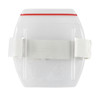 Clear Vinyl Vertical Arm Band Badge Holder with Resealable and White Strap, 2.2" x 3.38" (25 pack)
