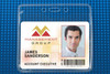 PureClear Eco-Friendly Vinyl Horizontal Event Size Badge Holder, 4" x 3" (100 Pack)