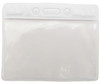 Vinyl Horizontal Badge Holder with Color Bar, 3.75" x 2.63" (100 Pack)