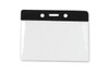 Clear Vinyl Horizontal Badge Holder with Color Bar, 3.85" x 2.68" (100 Pack)
