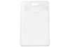 Clear Vertical Earth-Friendly Vinyl DOP-Free Badge Holder (100 Pack)