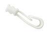 3/8" Wide White Plastic Lanyard Hook (5000 Pack)