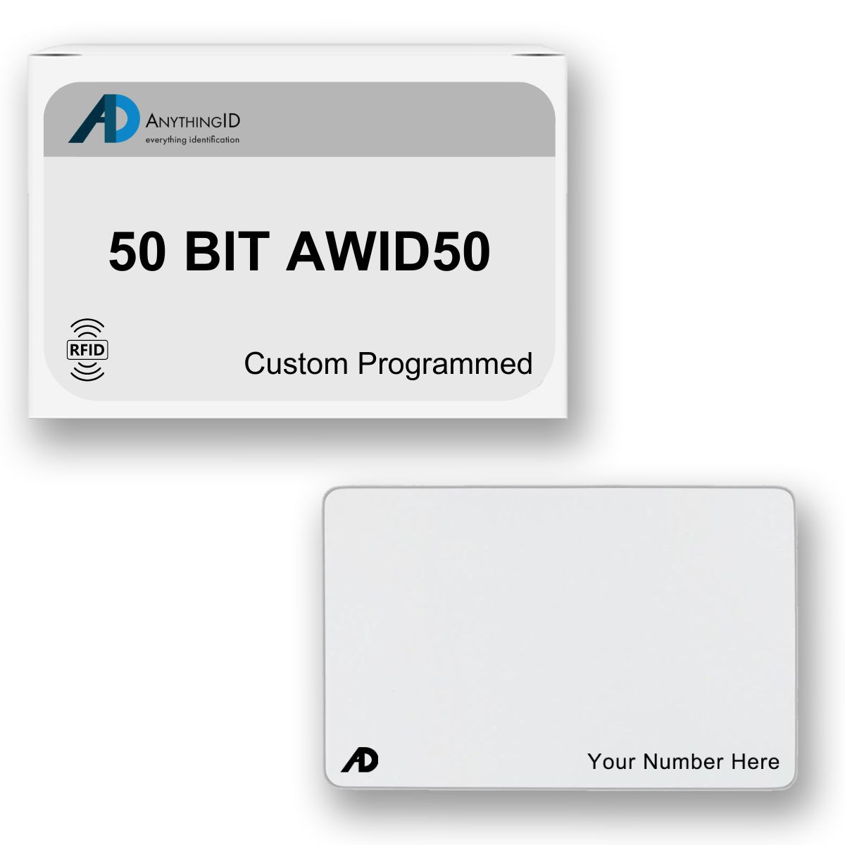 AnythingID PVC Prox Cards | 50 BIT AWID50 (Pack of 50) - ProxCards