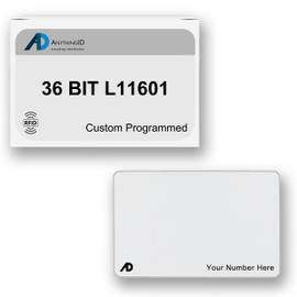 L11601 Compatible Prox Cards - AnythingID 36 BIT Format - ProxCards