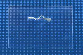 Clear Rigid Vinyl Horizontal Name Tag Holder with Nickel-Plated Steel Pin 3.5" x 2.13" (100 Pack)