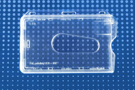 Premium Frosted Horizontal Side-Load Card Dispenser 3.38" x 2.13" TAA Compliant (50 Pack)