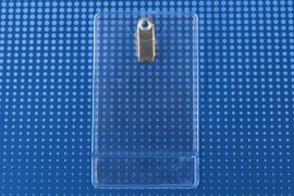 Premium Vinyl Vertical Clip-on Display Holder 2.25" x 3.38" (100 Pack)