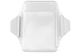 Clear Vinyl Vertical Arm Band Badge Holder 2.62" x 3.88" (100 pack)