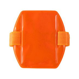 Orange Reflective Arm Band Badge Holder 2.38" x 3.38" (25 Pack)