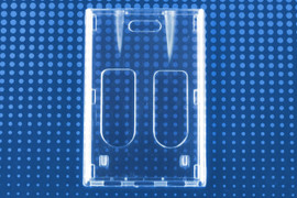 Rigid Wear Vertical 2-Card Badge Holder with Slot 2.38" x 3.5" (50 pack)