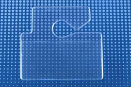 Clear Vinyl Horizontal Hangtag Holder 3.75" x 2" (100 Pack)