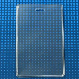 Clear Vinyl Vertical S-Series Anti-Print Transfer Proximity Card Holder, 2.5" x 3.75" (100 Pack)