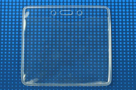 PureClear Eco-Friendly Vinyl Horizontal Event Size Badge Holder, 4" x 3" (100 Pack)