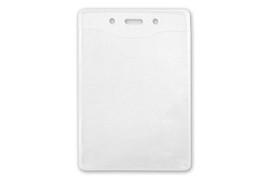 PureClear Eco-Friendly Vinyl Vertical Event Size Badge Holder, 3" x 4" (100 Pack)