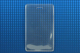 Clear Vinyl Vertical S-Series Anti-Print Transfer Proximity Card Holder, 2.3" x 4.25" (100 Pack)