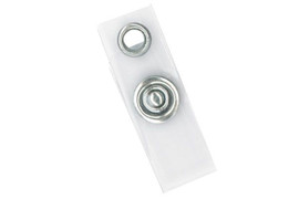 Clear Vinyl Strap Clip with 3 Metal and 1 Brass Piece 2.75" (100 Pack)