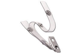 Clear Vinyl Strap Clip with 2-Hole NPS Clip & Double Straps (100 Pack)