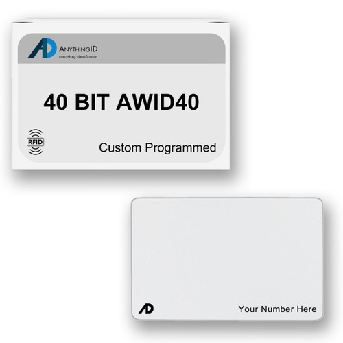 AnythingID PVC Prox Cards | 40 BIT AWID40 (Pack of 25)