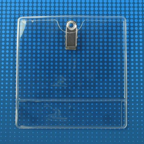 Premium Vinyl Horizontal Clip-on Display Holder 4" x 3" (100 Pack)