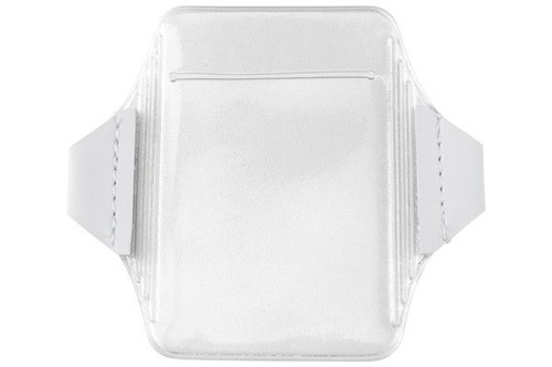 Clear Vinyl Vertical Arm Band Badge Holder 2.62" x 3.88" (100 pack)