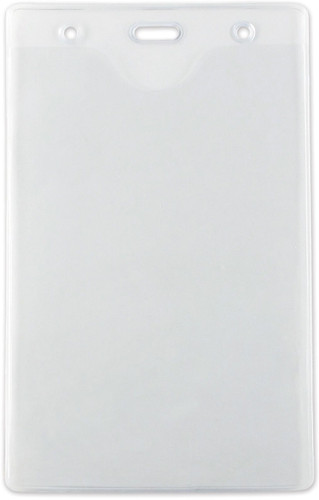 Clear Vinyl Holder with Slot and Chain Holes 4" x 6" (100 Pack)